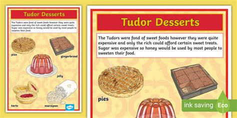 tudor desserts list.